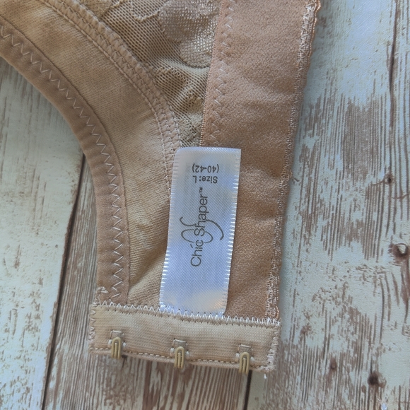 Chic shaper beige open bust shapewear size L EUC - Picture 5 of 6